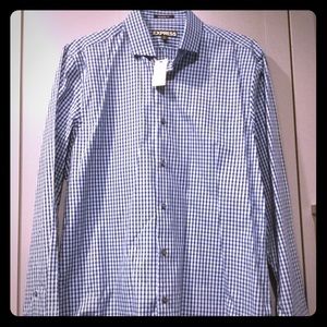 Express Modern Fit Blue Button Down Shirt